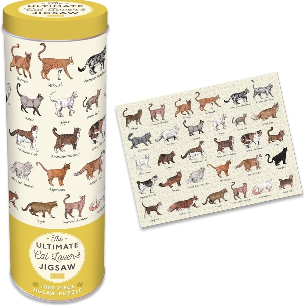 The Ultimate Cat Lover’s Jigsaw 1000 Piece Puzzle by Robert Frederick - NEW